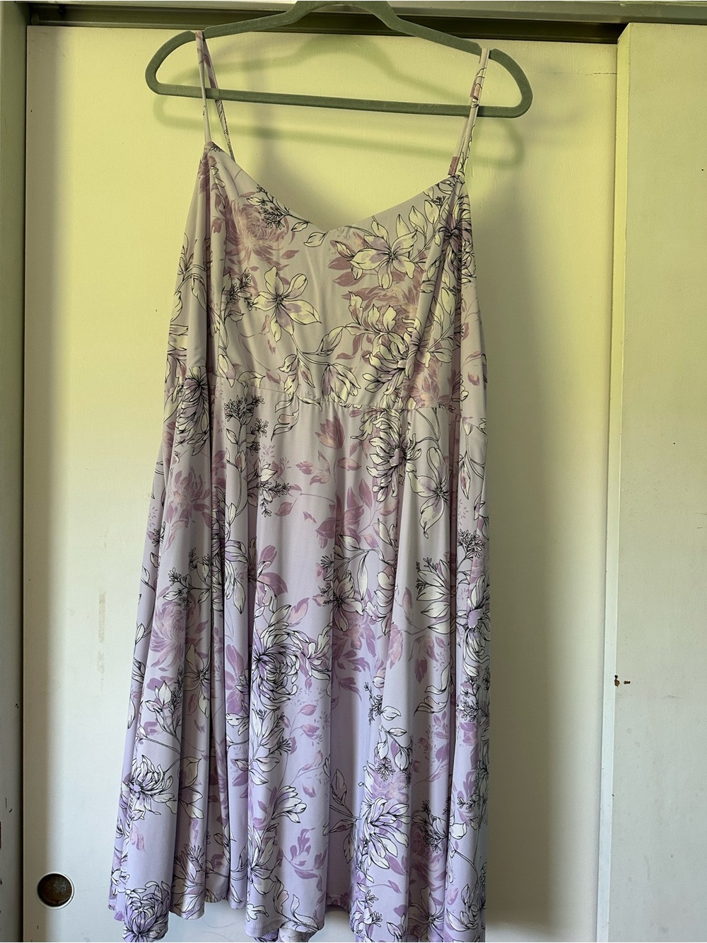 Floral Slip Dress - Light Lavender Floral